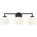 Oprah 3 Light 24 inch Matte Black Vanity Light Wall Light